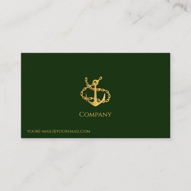 Visita Tarjeta de presentación Gold Anchor (Anverso)