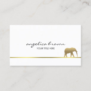 Visita Tarjeta de presentación Gold Elephant