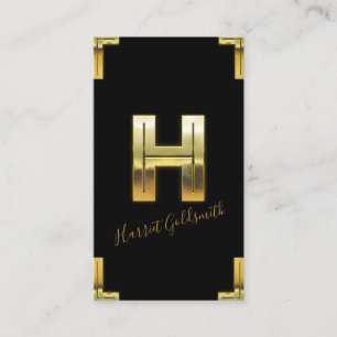 Visita Tarjeta de presentación Gold H Inicial y Fronteras