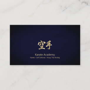 Visita Tarjeta de presentación Gold Karate Kanji