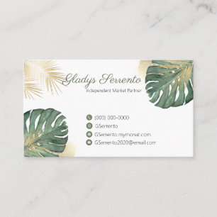 Visita Tarjeta de presentación Gold Monstera Monat