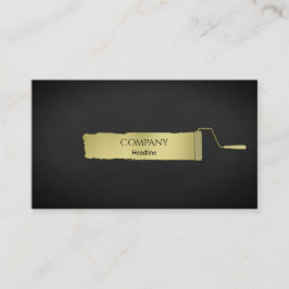 Visita Tarjeta de presentación Gold Paint Roller