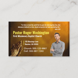 Visita Tarjeta de presentación Gold Pastor o Deacon Photo