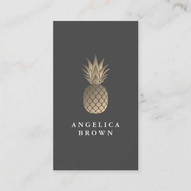 Visita Tarjeta de presentación Gold Pineapple (Anverso)