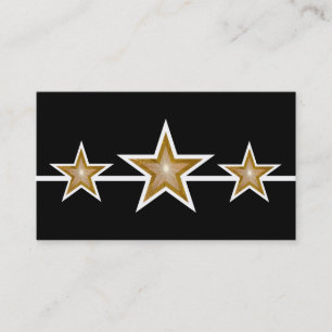 Visita Tarjeta de presentación Gold Star 3 estrellas negr