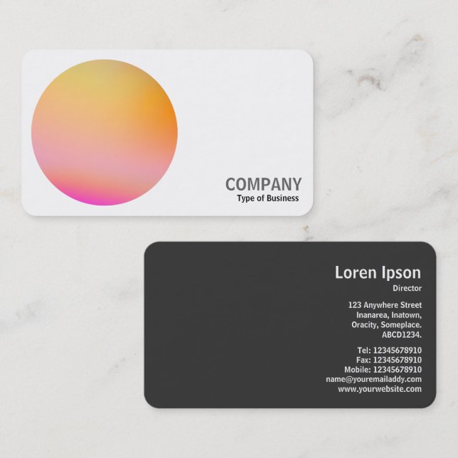 Visita Tarjeta de presentación Gradient Circle v3 02 (Anverso / Reverso)