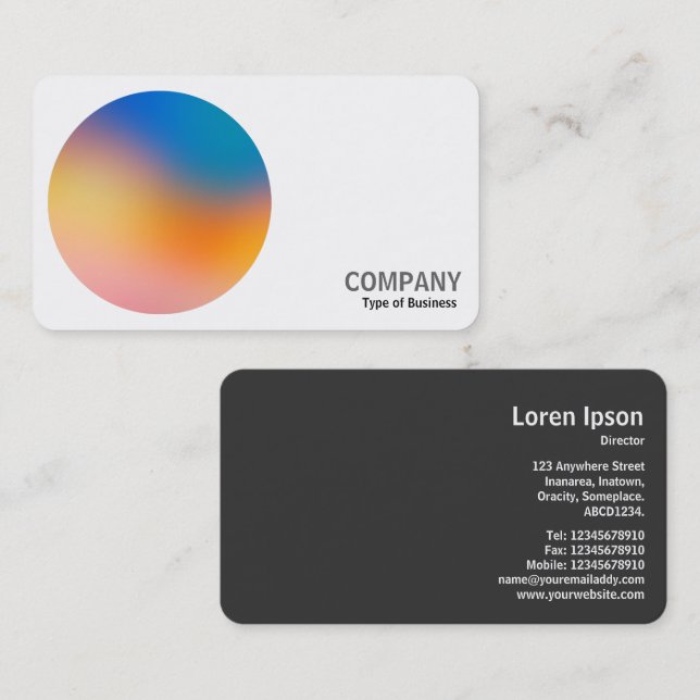 Visita Tarjeta de presentación Gradient Circle v3 03 (Anverso / Reverso)