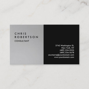 Visita Tarjeta de presentación gráfica Gris Black contemp