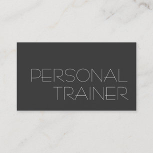 Visita Tarjeta de presentación Gray Personal Trainer Fitn