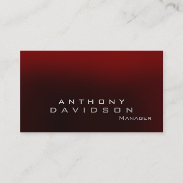 Visita Tarjeta de presentación Gray Red trendy (Anverso)