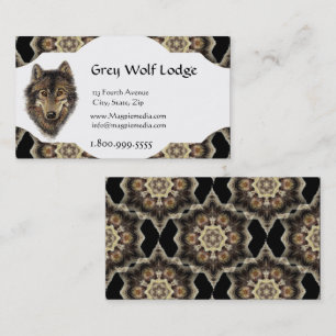 Visita Tarjeta de presentación Gray Wolf Lodge Personaliz