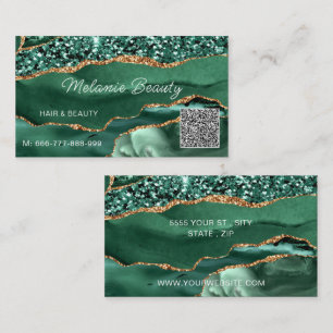 Visita Tarjeta de presentación Green Gold Emerald con cód