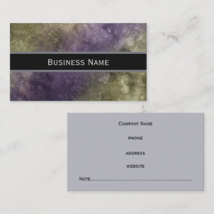 Visita Tarjeta de presentación Green Purple Marble Classi