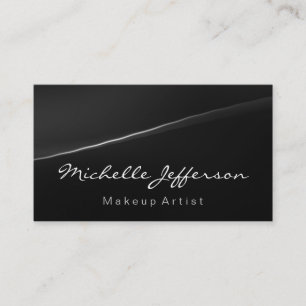 Visita Tarjeta de presentación Gris Black Makeup Artist S