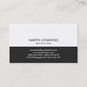 Visita Tarjeta de presentación gris blanca elegante profe
