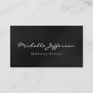 Visita Tarjeta de presentación Gris Makeup Artist Script 