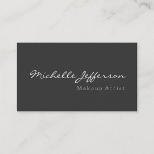 Visita Tarjeta de presentación Gris Makeup Artist Script 
