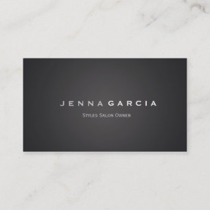 Visita Tarjeta de presentación gris minimalista moderna y