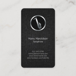 Visita Tarjeta de presentación Grunge de icono saxofonist