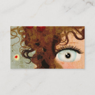 Visita Tarjeta de presentación Grunge Lady Beautiful Eye
