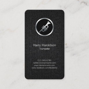 Visita Tarjeta de presentación Grunge para icono Trumpete