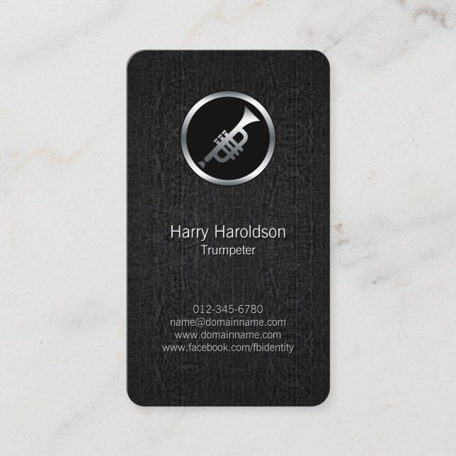 Visita Tarjeta de presentación Grunge para icono Trumpete (Anverso)