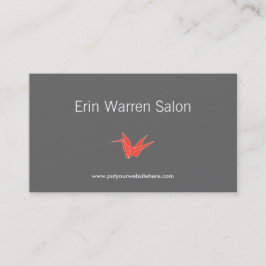 Visita Tarjeta de presentación GRY & CORAL ORIGAMI CRANE