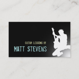 Visita Tarjeta de presentación Guitar Lessons Music Instr