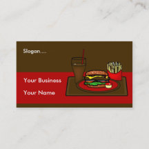 Tarjeta de presentación Hamburger Platter