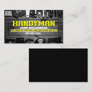 Visita Tarjeta de presentación Handyman Hammer and nails