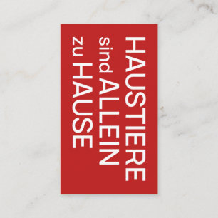 Visita Tarjeta de presentación Haustiere zu Hause