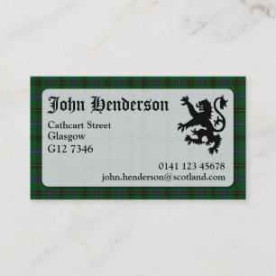 Visita Tarjeta de presentación Henderson Tartan