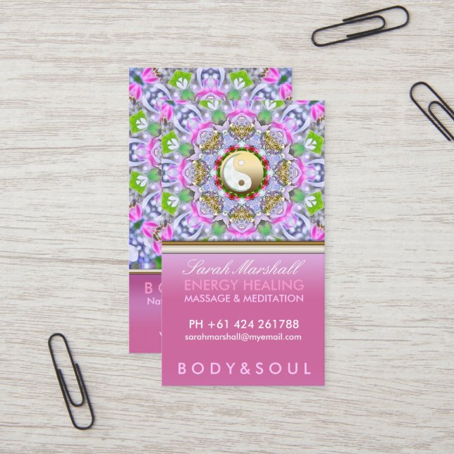 Visita Tarjeta de presentación holística para curación de (Anverso/Reverso In Situ)