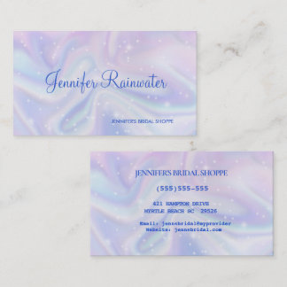 Visita Tarjeta de presentación Holográfica Blue Purple Pu