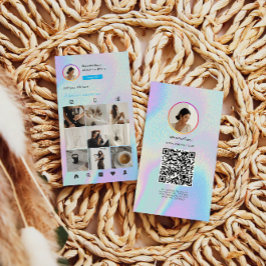 Visita Tarjeta de presentación holográfica de Instagram c