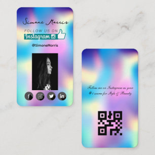 Visita Tarjeta de presentación Holográfica Design