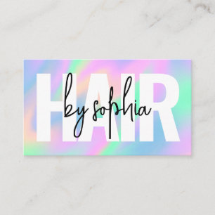 Visita Tarjeta de presentación Holográfica Hair Stylista