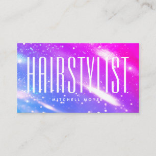 Visita Tarjeta de presentación holográfica hairstylist mo