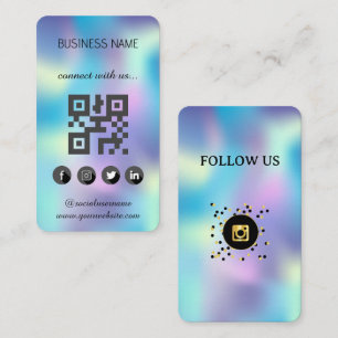 Visita Tarjeta de presentación holográfica QR Code para m