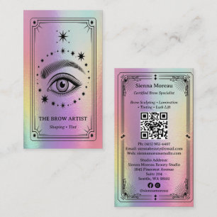 Visita Tarjeta de Presentación Holográfica Retro Celestia