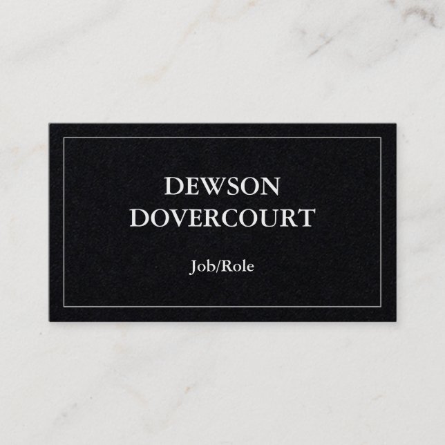 Visita Tarjeta de presentación humilde, simple y Minimali (Anverso)