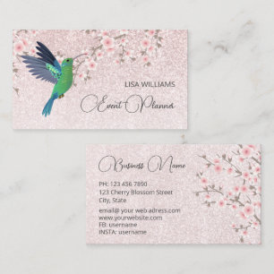 Visita Tarjeta de presentación Hummingbird Girly Shiny