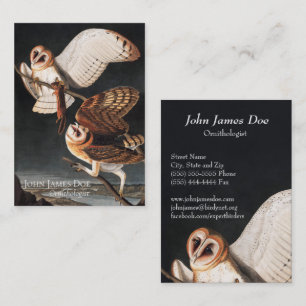 Visita Tarjeta de presentación John James Audubon Barn Ow