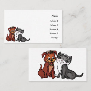 Visita Tarjeta de presentación Kitty and Puppy