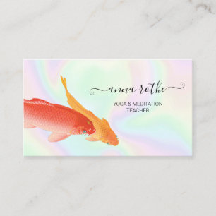Visita Tarjeta de presentación Koi Fish Holographic