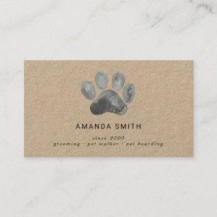 Visita Tarjeta de presentación kraft con símbolo de pata