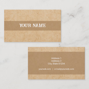 Visita Tarjeta de Presentación - Kraft - Personalizada