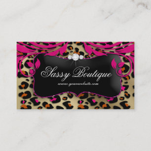 Visita Tarjeta de presentación Leopard Print Makeup Arti