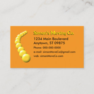 Visita Tarjeta de presentación - Línea curvada de bolas a