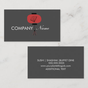 Visita Tarjeta de presentación logotipo restaurante Japón